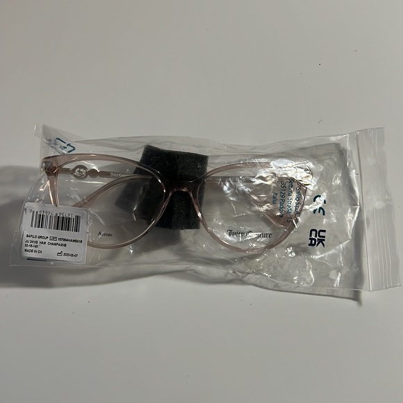 NWOT JUICY COUTURE Eyeglasses JU241 Transparent Champagne Gold - Picture 1 of 4